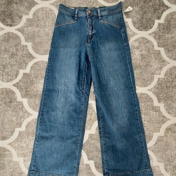 GAP jeans Wide Leg Sky High 10/30 L (size 10 Long) NWT - Picture 1 of 10